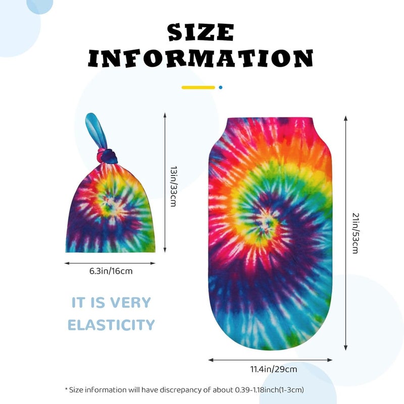 Figtihw Tie Dye Swaddle Blankets Newborn Receiving Blanket Baby Swaddle Wrap Soft Sleeping Sack for Baby Girls Boys - Image 4